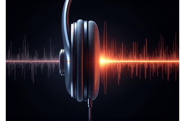 A sophisticated, clean digital rendering of a headphone driver's internal acoustic structure, highlighting sound waves and frequency paths in an elegant, technical manner. The image uses subtle glows to emphasize key components against a dark, minimalist background.