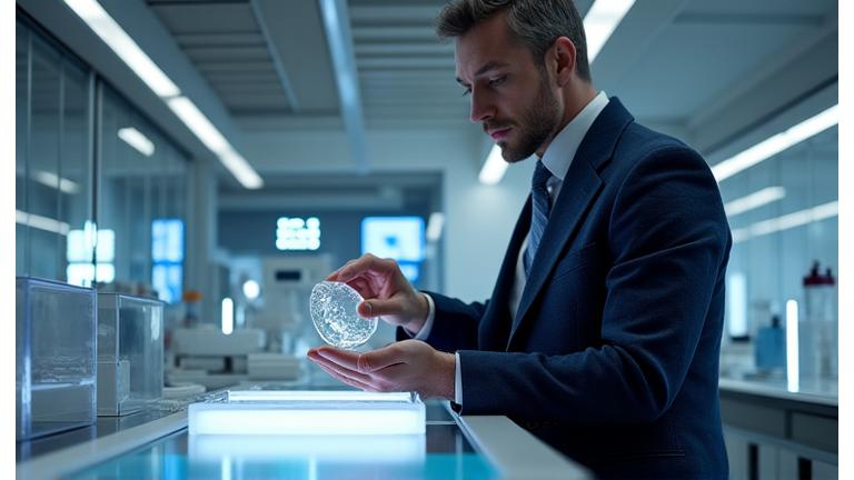 Scientist working with advanced sustainable materials